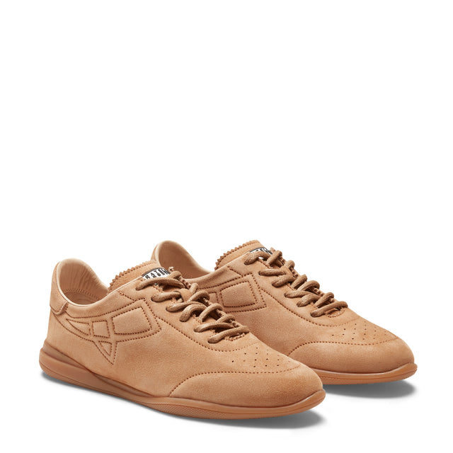 Deportivas Kyoto de ante de color beige para mujer