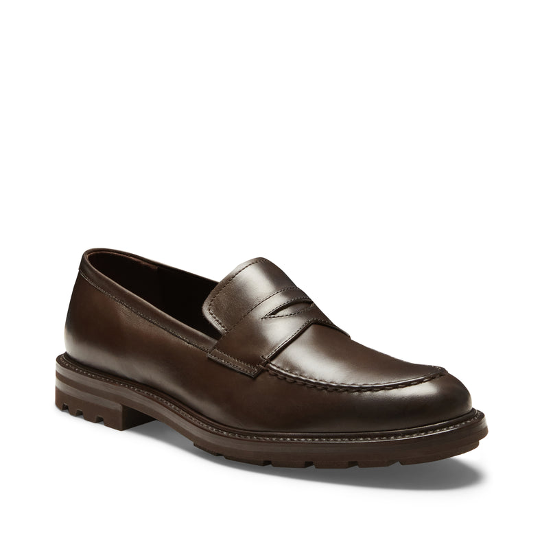 Mocassino in pelle da uomo color ebano