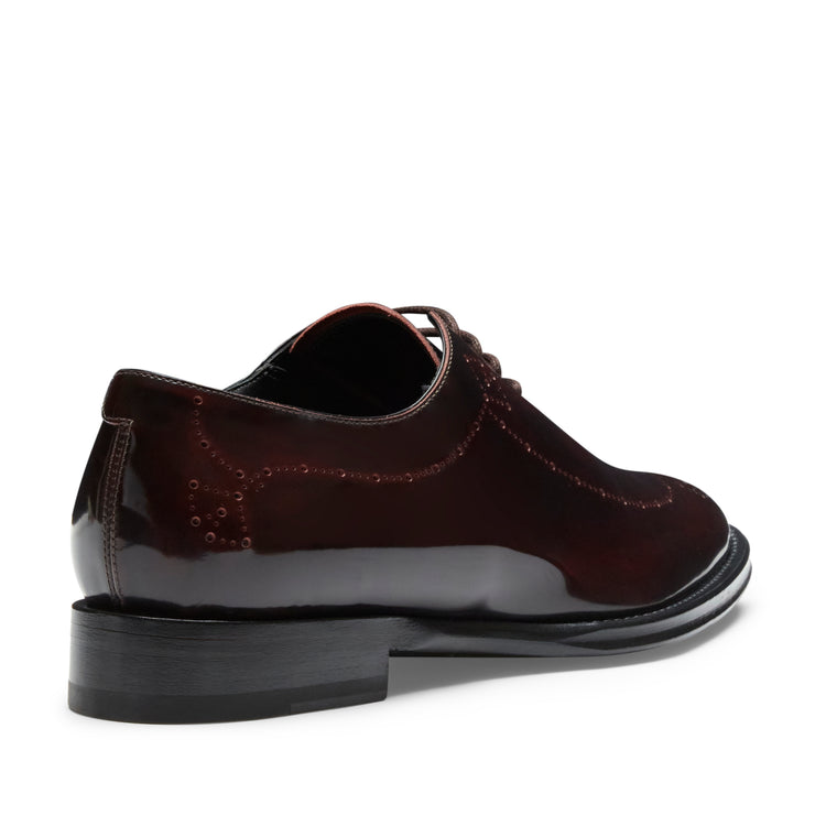 Damen-Oxfordschuh aus bordeauxfarbenem Leder