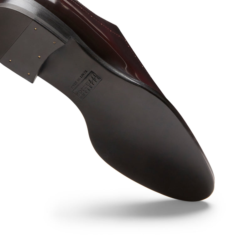 Damen-Oxfordschuh aus bordeauxfarbenem Leder