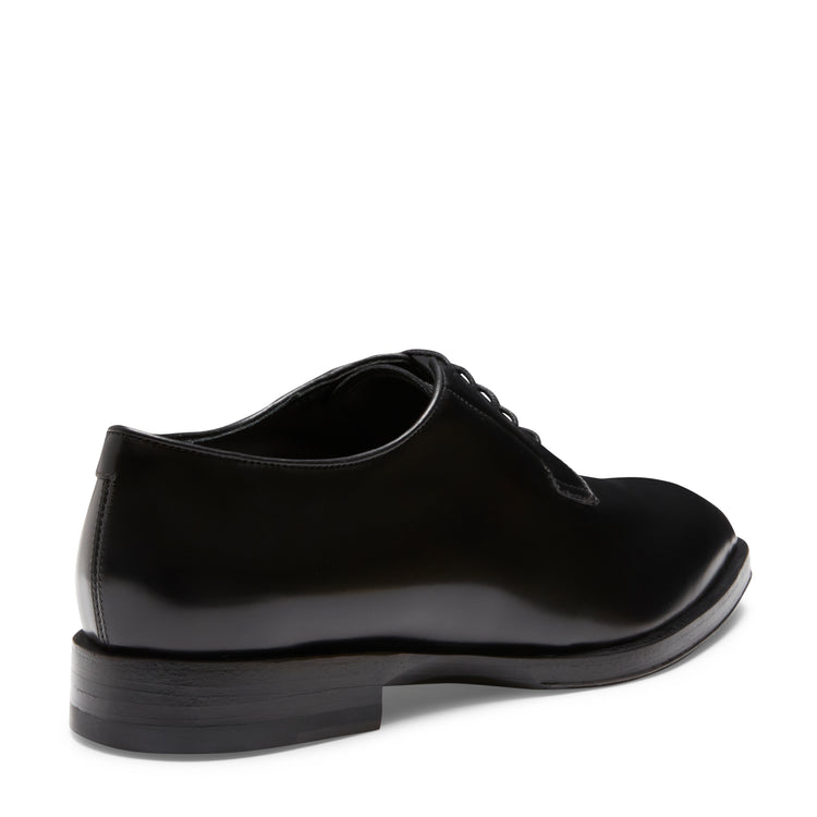 Stringata Derby in pelle da donna nero
