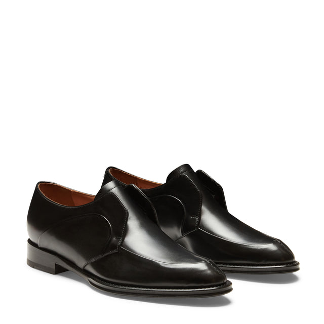 Zapatos Derby Dandy negros de piel para mujer