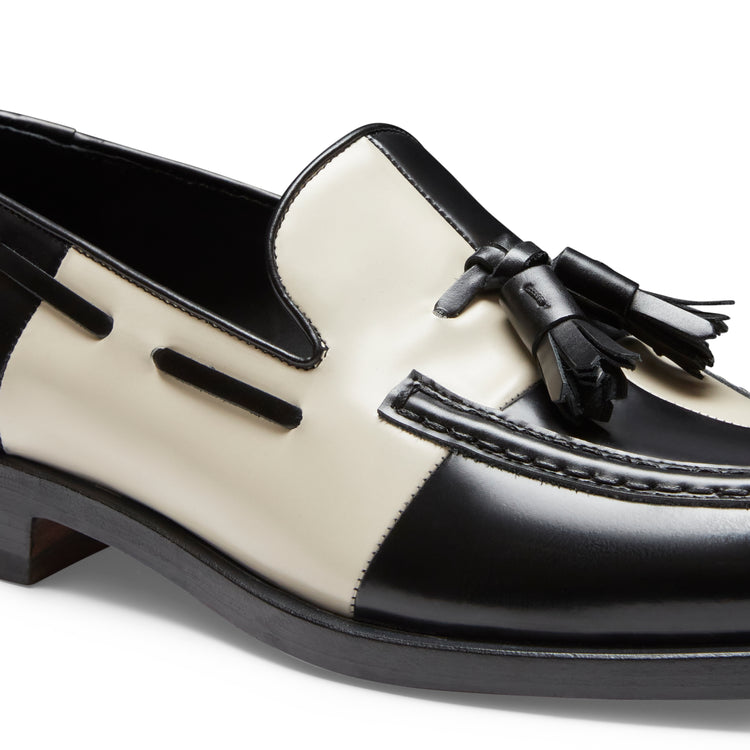 Mocassino Brera Damier uomo in pelle bicolore
