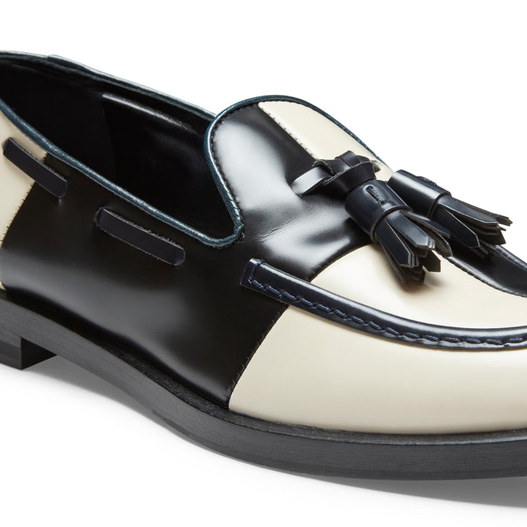 Mocassino Brera Damier in pelle bicolore da donna
