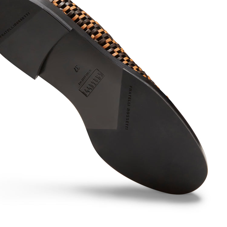 Mocasín Brera Thread de piel lisa con base de terciopelo para mujer