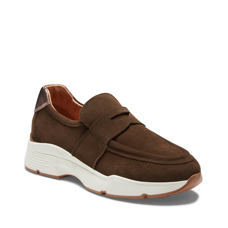 Sneakers en daim vert olive pour femmes