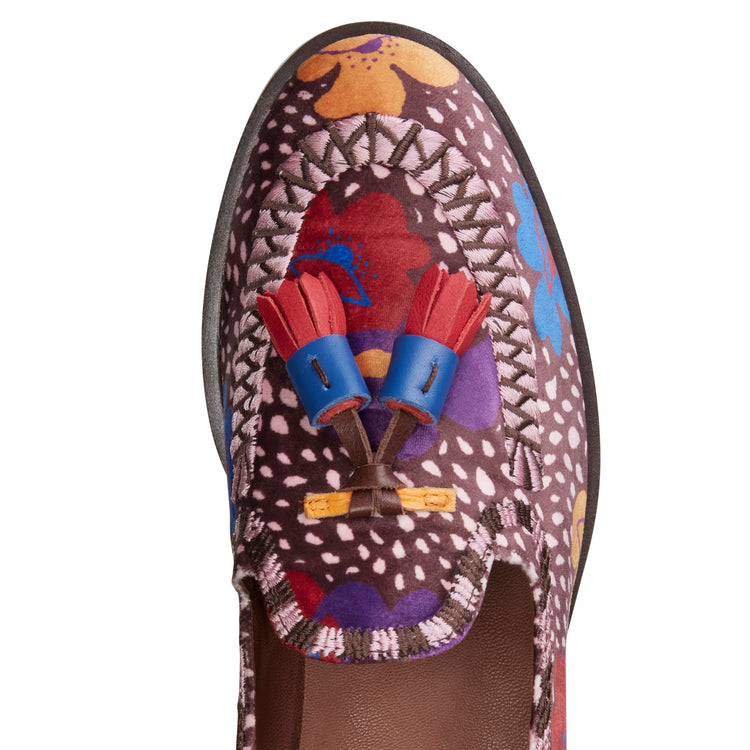 Mocassino Brera Special Embroidery da donna bordeaux