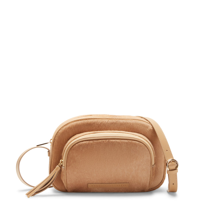 Bolso bandolera Brera de piel de color beige