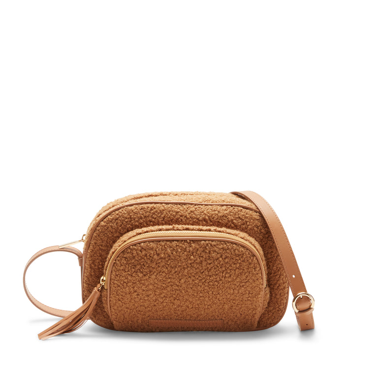 Brera walnut-coloured leather shoulder bag