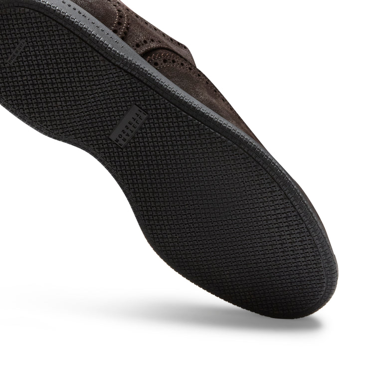Stringata Derby brogue da uomo color cacao