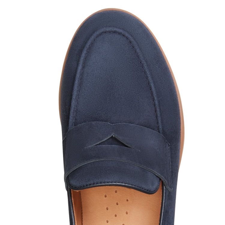 Mocassino Kyoto in suede da donna color navy