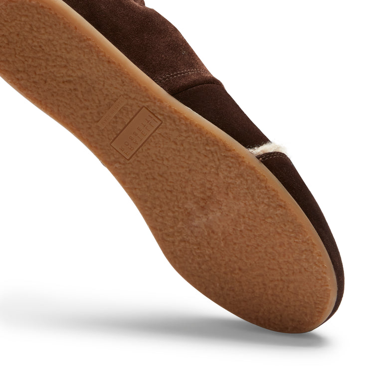 Sneaker Grace in suede da donna color cacao