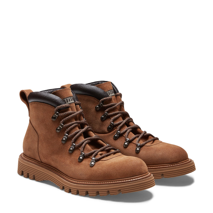 Men's chestnut brown suede lace-up desert boot