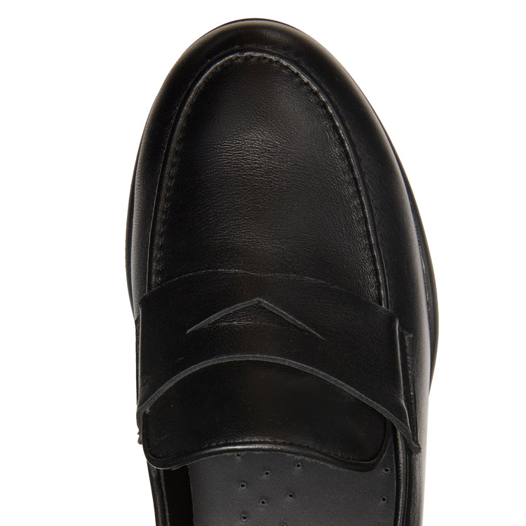 Mocassino Kyoto nero in pelle da donna