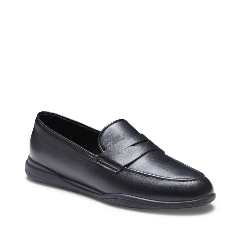 Mocassino Kyoto nero in pelle da donna
