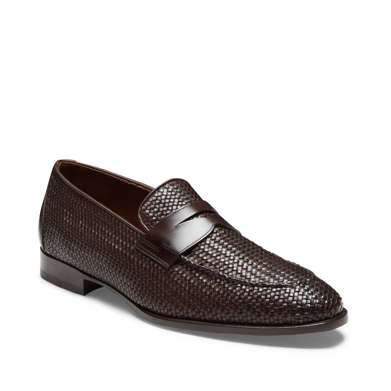 Mocasín de piel trenzada para hombre