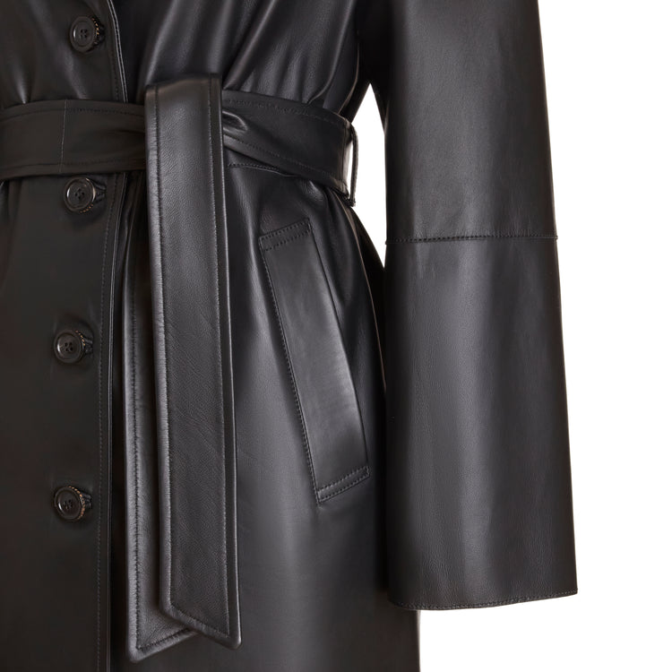 Cappotto in pelle da donna