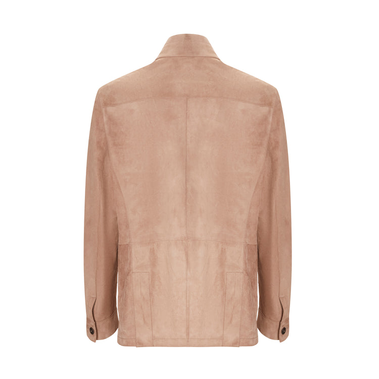 Veste safari en daim pour hommes