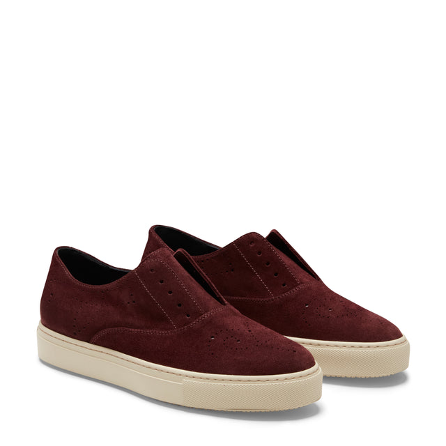 Deportivas Hobo Sport de ante color burdeos para mujer