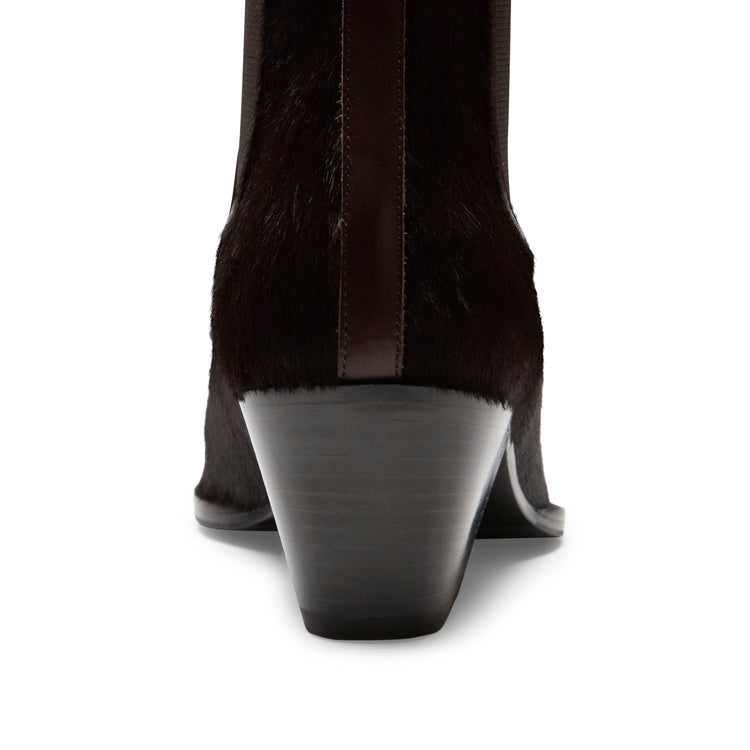Women's brogue Chelsea boot in cocoa brown suede