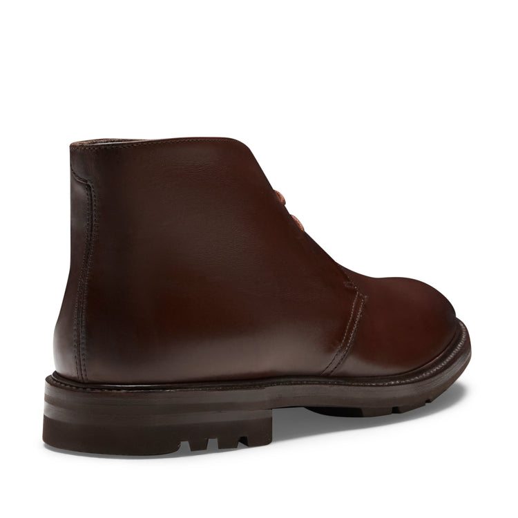 Desert boot in pelle da uomo color mandorla