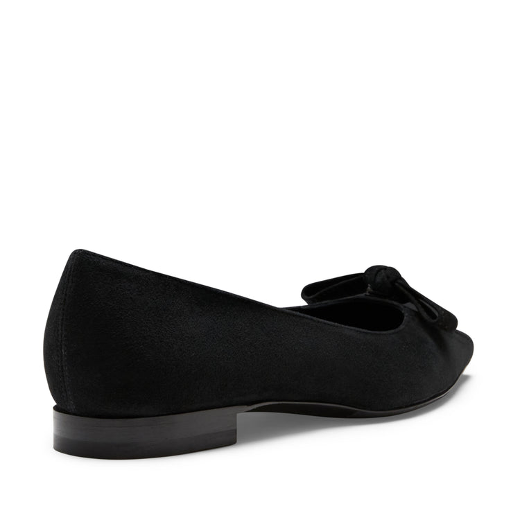 Flache Pumps aus schwarzem Wildleder