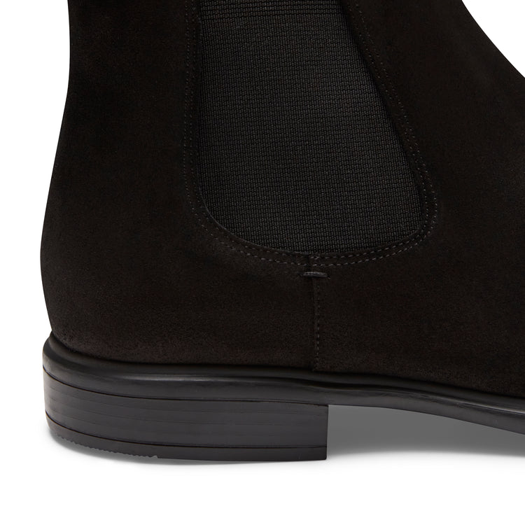 Chelsea boot Richard in suede da uomo nero