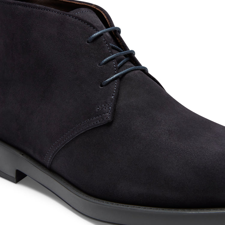 Men’s navy blue suede desert boot