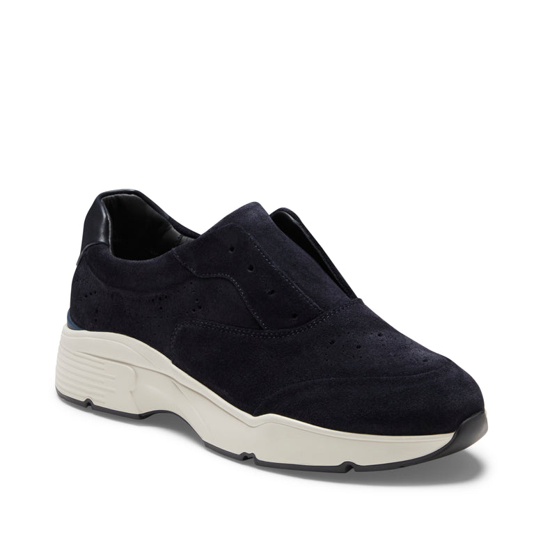 Deportiva Hobo Running de piel y ante azul marino para mujer