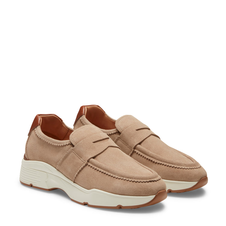 Sneakers en daim couleur sable pour femmes