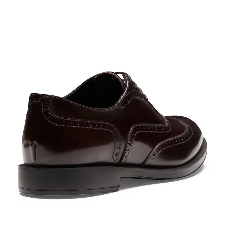 Women’s brown leather Oxford shoe
