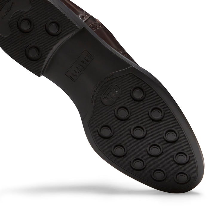 Women’s brown leather Oxford shoe