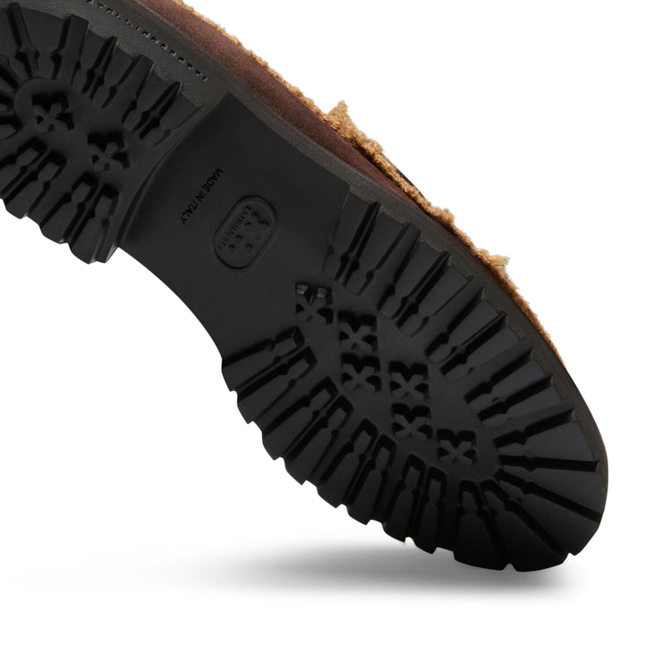 Women's cocoa brown suede loafer