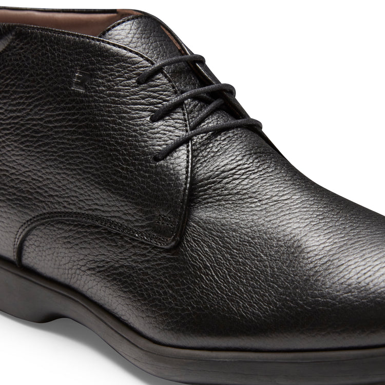 Desert boot nero in pelle da uomo