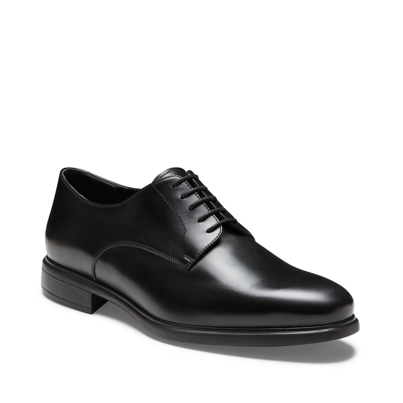 Stringata Derby Richard in pelle nera da uomo