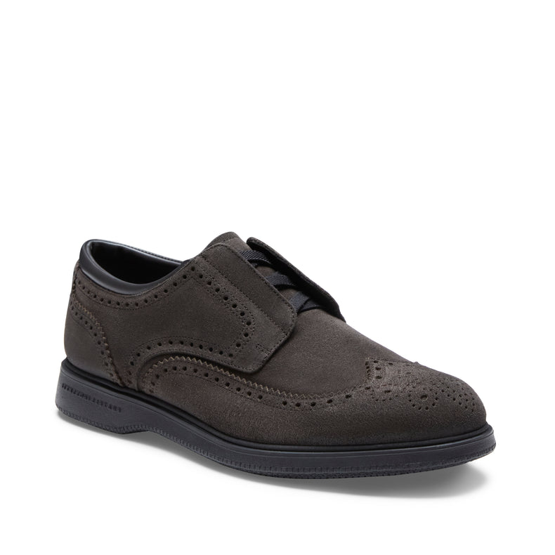 Derbies à lacets en daim anthracite pour hommes