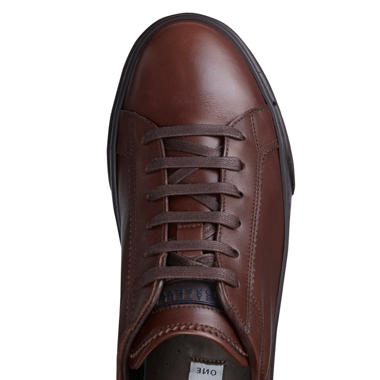 Sneaker in pelle da uomo color mandorla