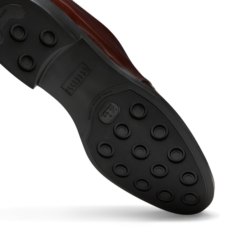 Derby-Schnürschuh aus naturfarbenem und braunem Leder für Damen