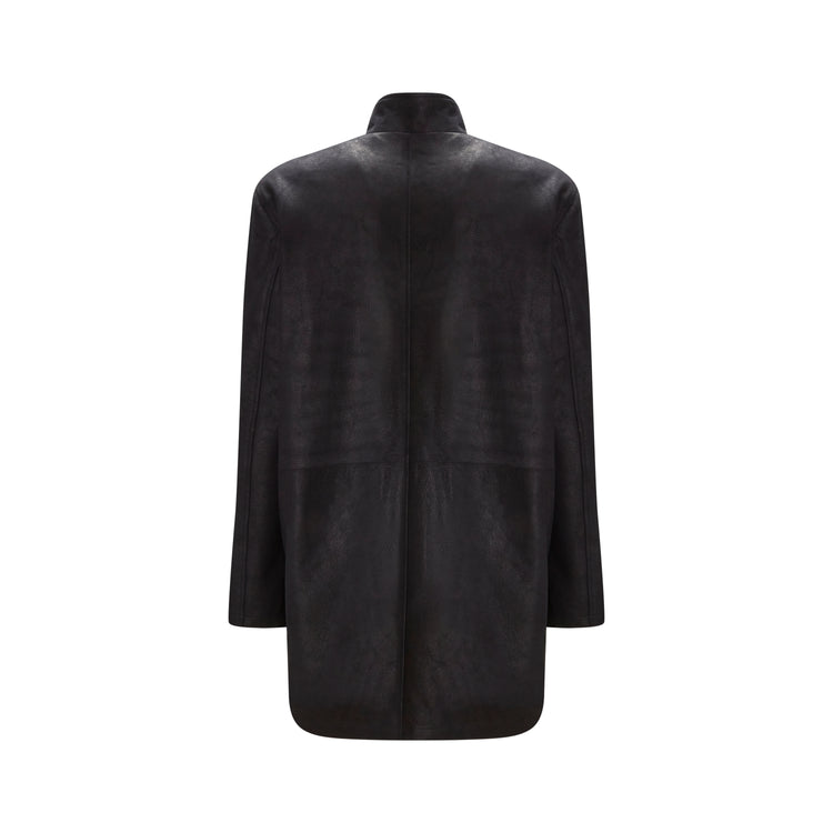 Mantel Herren aus Wildleder Blau