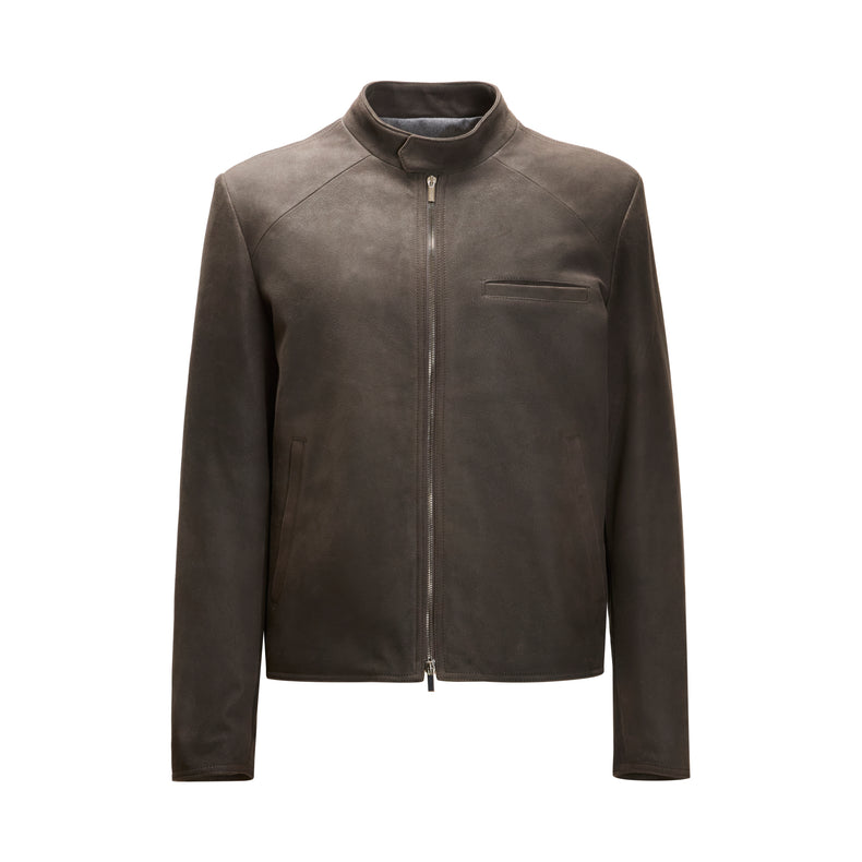 Jacke für Herren aus Wildleder Grau Anthrazit