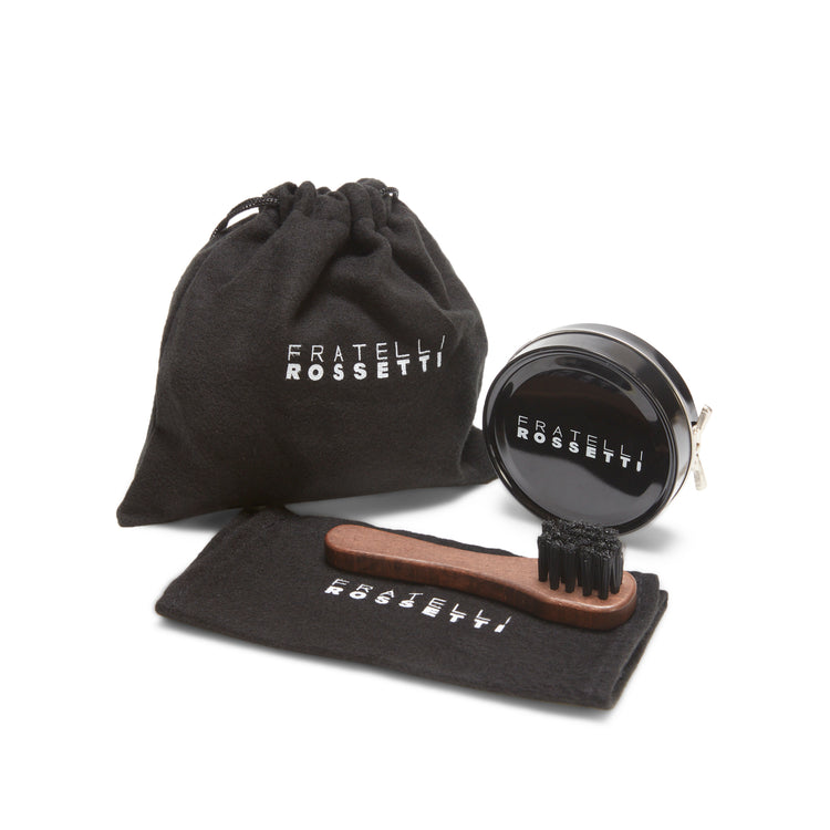 Kit shoe care con crema marrone