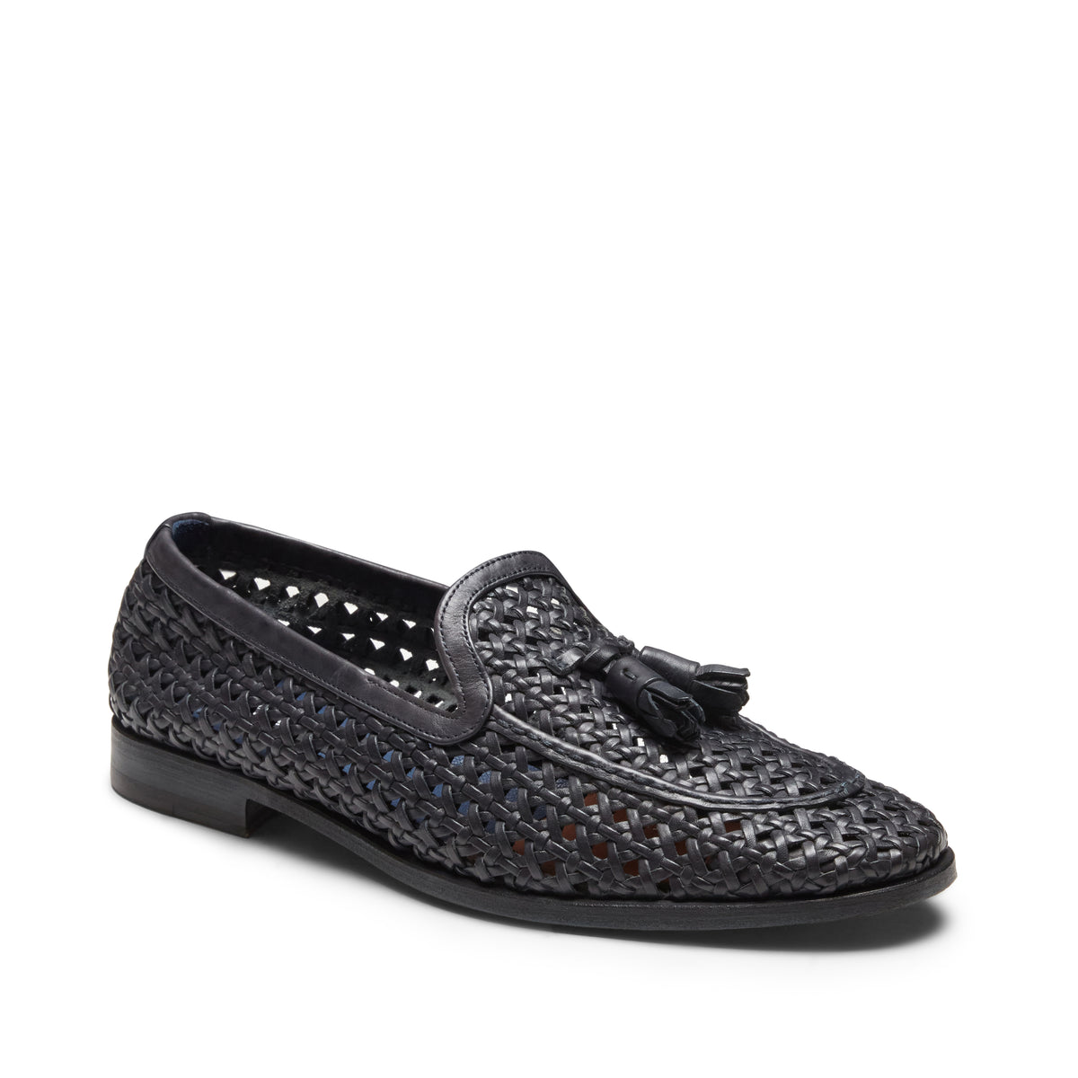 Ink Blue Woven Leather Brera Loafer |Fratelli Rossetti
