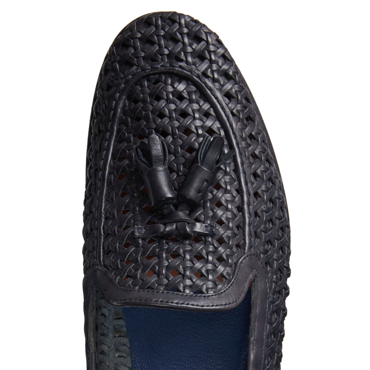 Mocassino Brera in pelle intrecciata da uomo