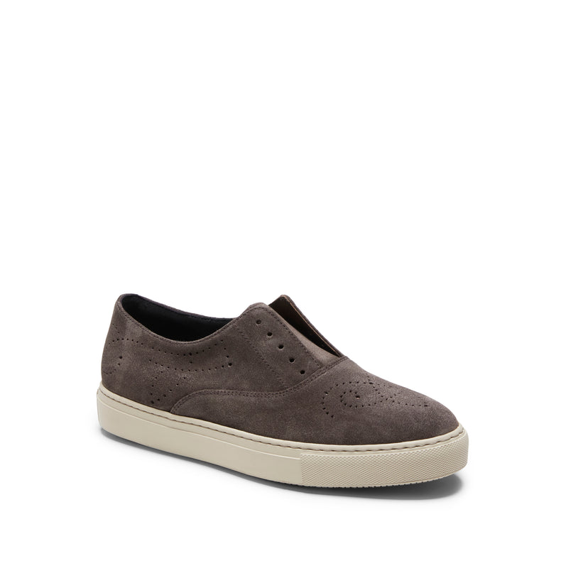 Sneaker Hobo Sport in suede da donna color acciaio