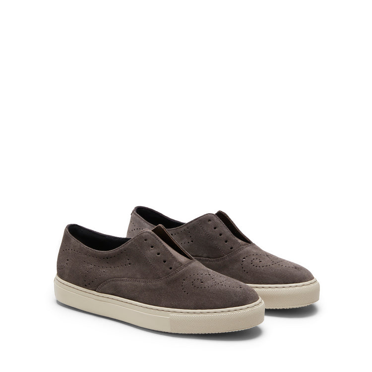 Sneaker Hobo Sport in suede da donna color acciaio