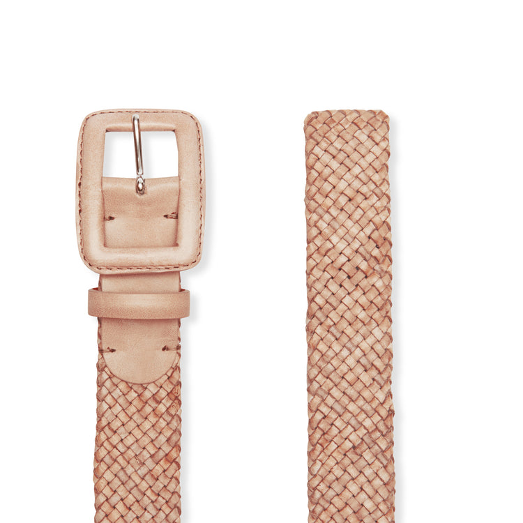 Cintura donna in pelle intrecciata