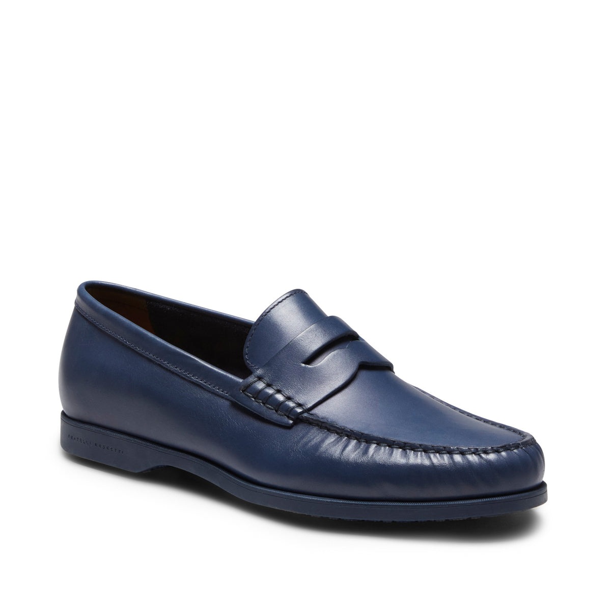 Fratelli Rossetti Navy Blue Leather Loafers Slip-On Style Fratelli Rossetti Men main image 2