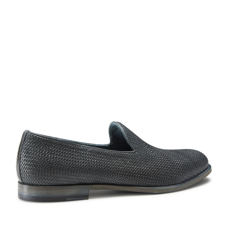 Chaussures sans lacets en cuir tressé pour hommes