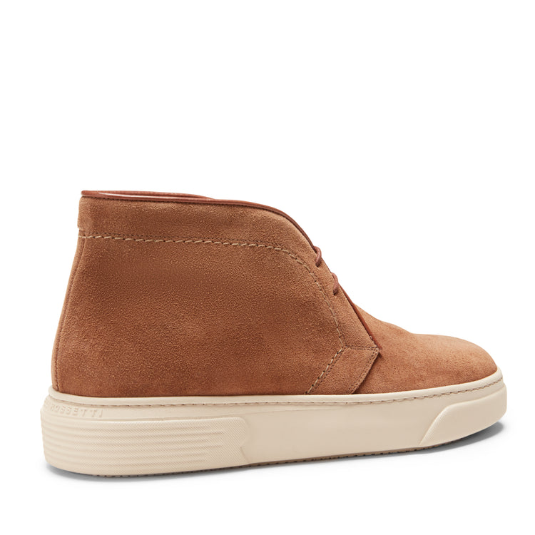Desert boot in suede da uomo color castoro
