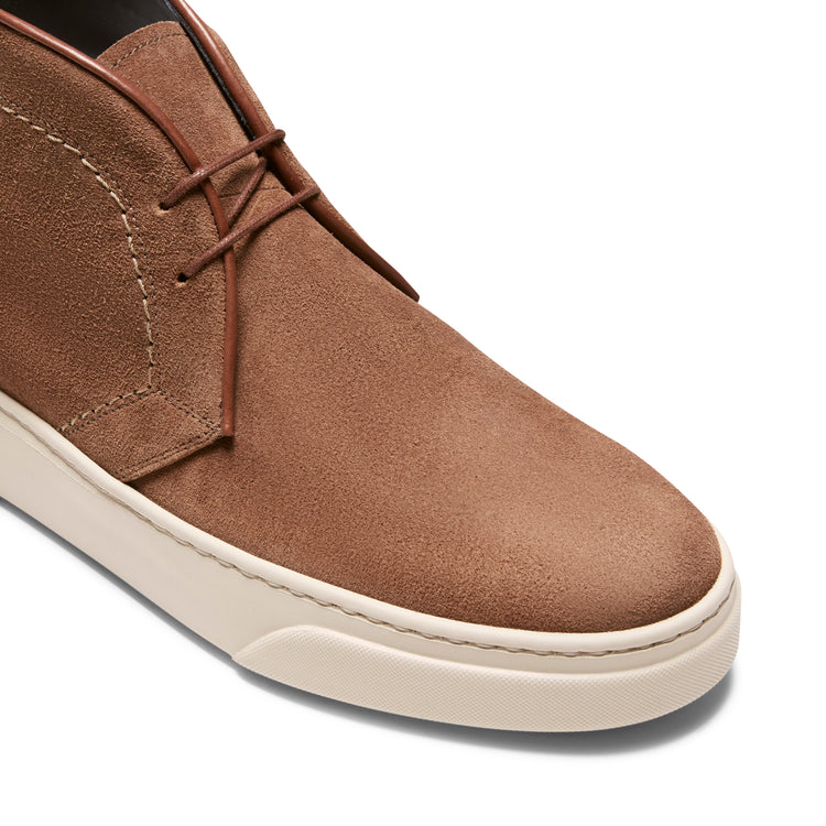 Desert boot in suede da uomo color castoro
